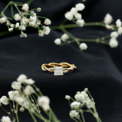 Certified Lab Grown Diamond 6MM Princess Cut Engagement Ring