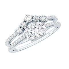 Certified 5X7 MM Lab Grown Diamond Engagement Ring Enhancer