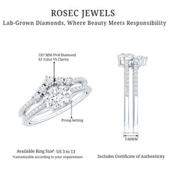 Certified 5X7 MM Lab Grown Diamond Engagement Ring Enhancer