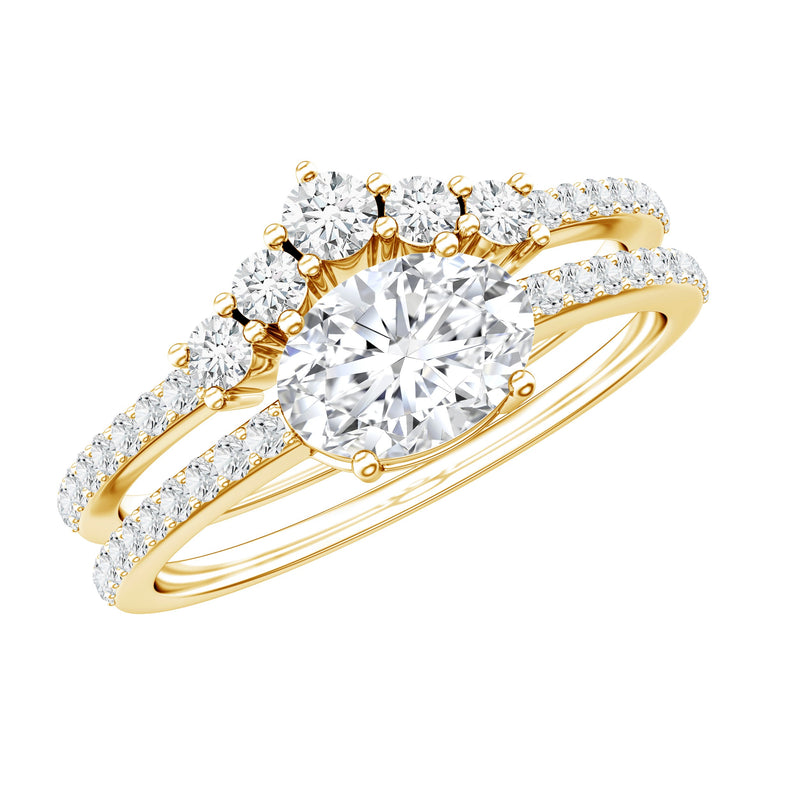 Certified 5X7 MM Lab Grown Diamond Engagement Ring Enhancer