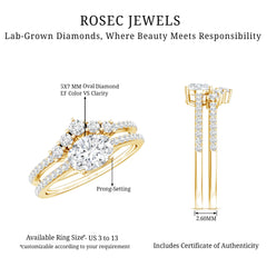 Certified 5X7 MM Lab Grown Diamond Engagement Ring Enhancer