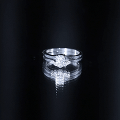 Lab Grown Diamond Minimal Engagement Ring With Enhancer
