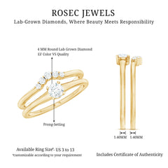 Lab Grown Diamond Minimal Engagement Ring With Enhancer