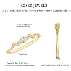 Certified Lab Grown Diamond Minimalist Promise Ring