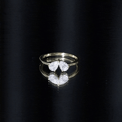 Certified Lab Grown Diamond 2 Stone Promise Ring