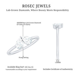 Certified Lab Grown Diamond 2 Stone Promise Ring
