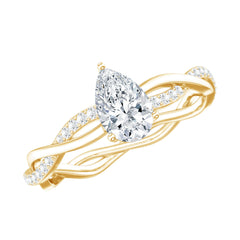 Lab Grown Diamond 5X7 MM Pear Shaped Engagement Ring