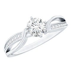 Certified Lab Grown Diamond 5 MM Infinity Engagement Ring