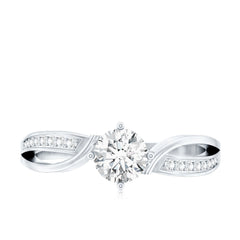 Certified Lab Grown Diamond 5 MM Infinity Engagement Ring