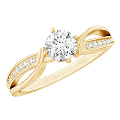 Certified Lab Grown Diamond 5 MM Infinity Engagement Ring