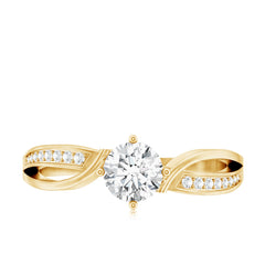 Certified Lab Grown Diamond 5 MM Infinity Engagement Ring