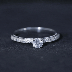 5MM Lab Grown Diamond Engagement Ring With Side Stones