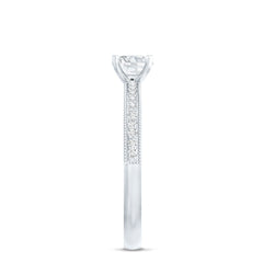 5MM Lab Grown Diamond Engagement Ring With Side Stones