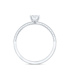 5MM Lab Grown Diamond Engagement Ring With Side Stones