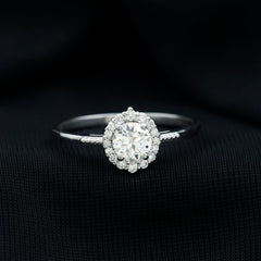 Classic Lab Grown Diamond Halo Engagement Ring