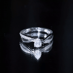 Certified Lab Grown Diamond 5X7 MM Pear Shaped Engagement Ring
