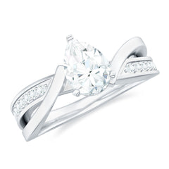 Certified Lab Grown Diamond 5X7 MM Pear Shaped Engagement Ring