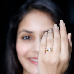 Lab Grown Diamond Pear Shaped Solitaire Engagement Ring