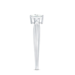 5 MM Princess Cut Lab Grown Diamond Solitaire Promise Ring