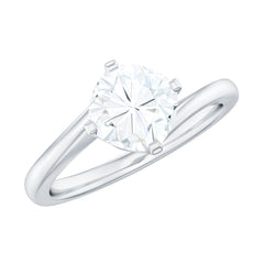 Certified 6 MM Cushion Lab Grown Diamond Solitaire Engagement Ring