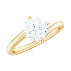 Certified 6 MM Cushion Lab Grown Diamond Solitaire Engagement Ring