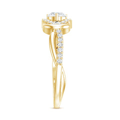 Certified 6MM Lab Grown Diamond Love Knot Engagement Ring