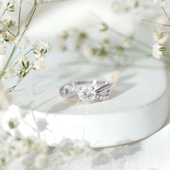 Certified 6 MM Lab Grown Diamond Prong Set Twisted Engagement Ring