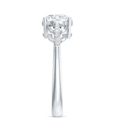 Certified 8 MM Round Lab Grown Diamond Unique Engagement Ring