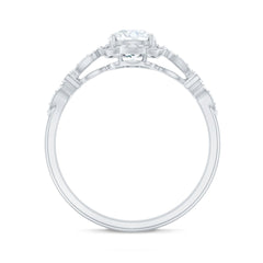 Certified 6MM Lab Grown Diamond Nature Engagement Ring