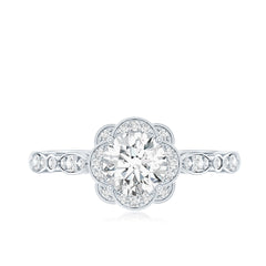 Certified 6MM Lab Grown Diamond Nature Engagement Ring