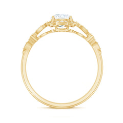 Certified 6MM Lab Grown Diamond Nature Engagement Ring