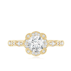 Certified 6MM Lab Grown Diamond Nature Engagement Ring