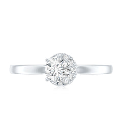 5 MM Certified Lab Grown Diamond Solitaire Promise Ring