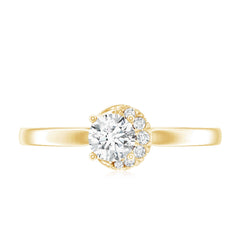5 MM Certified Lab Grown Diamond Solitaire Promise Ring