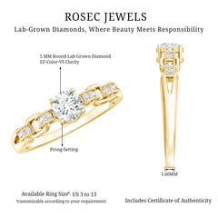 Certified 5 MM Lab Grown Diamond Promise Ring For Her