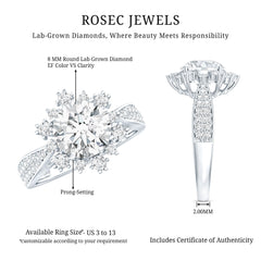 Certified 2 Carat Lab Grown Diamond Non Traditional Engagement Ring