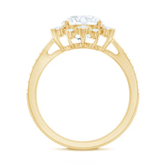 Certified 2 Carat Lab Grown Diamond Non Traditional Engagement Ring