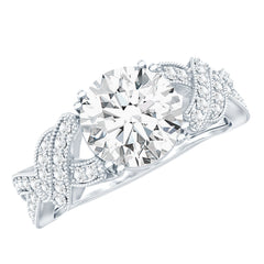 8 MM Solitaire Lab Grown Diamond Non Traditional Engagement Ring