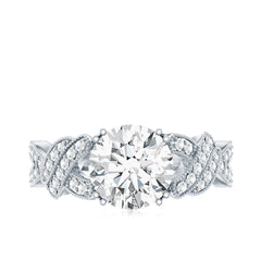 8 MM Solitaire Lab Grown Diamond Non Traditional Engagement Ring