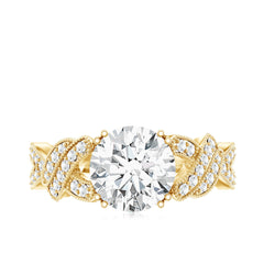 8 MM Solitaire Lab Grown Diamond Non Traditional Engagement Ring
