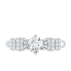 Certified Lab Grown Diamond Bow Engagement Ring