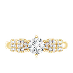Certified Lab Grown Diamond Bow Engagement Ring