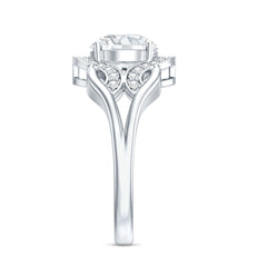 2 Carat Lab Grown Diamond Art Deco Engagement Ring