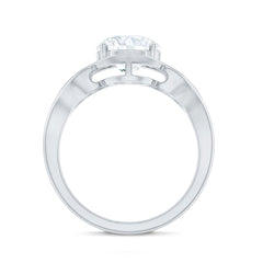 2 Carat Lab Grown Diamond Art Deco Engagement Ring