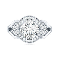 2 Carat Lab Grown Diamond Art Deco Engagement Ring