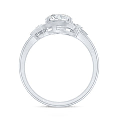 2 Carat Lab Grown Diamond Bypass Engagement Ring