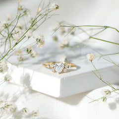 Lab Grown Diamond 6 MM Heart Shaped Engagement Ring
