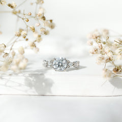 2 Carat Lab Grown Diamond Twisted Vine Engagement Ring