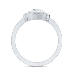 1 Carat Lab Grown Diamond Designer Halo Engagement Ring