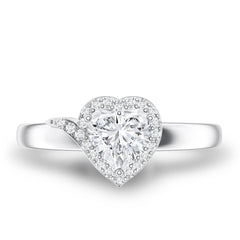 Certified Heart Shape Lab Grown Diamond Engagement Ring